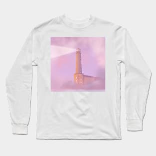 lavender lighthouse in the mist. Long Sleeve T-Shirt